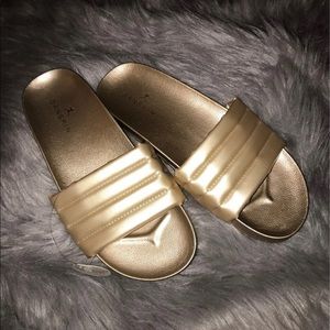 Gold slides Danskin gold slides